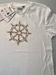 white ship's wheel t-shirt